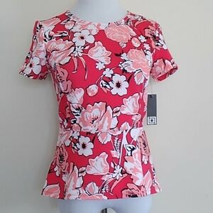 Liz Claiborne high low floral top size small nwt